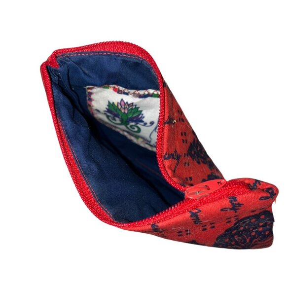 Gresko & Sons red blue postcard print padded cotton zip pouch bag Ephrai… - Picture 3 of 5